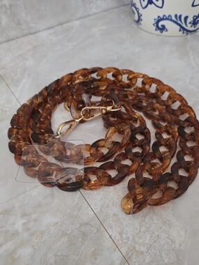 Phone Chain Lanyard Chunky Tortoiseshell Crossbody